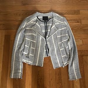 Paige tweed moto jacket